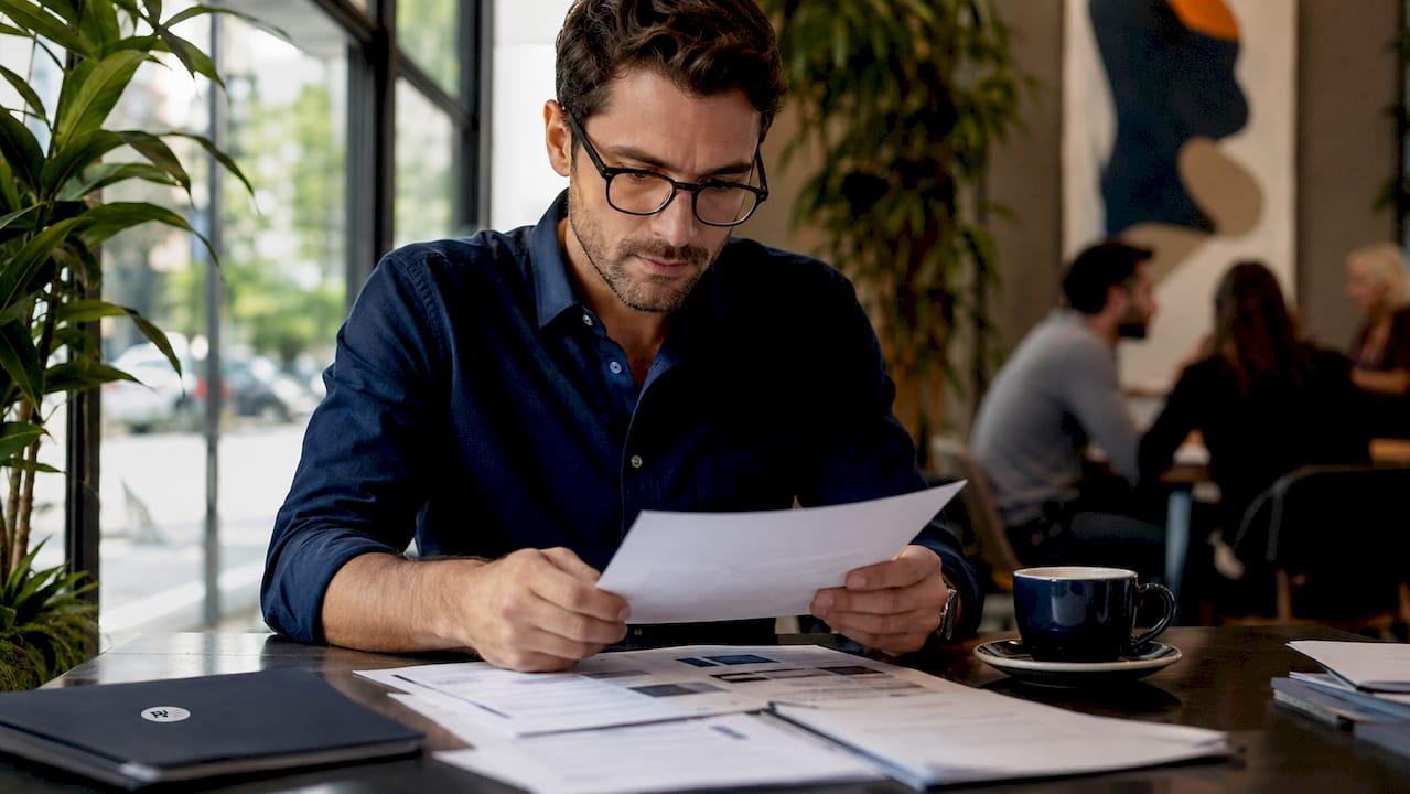 HVAC hiring manager reviewing candidate assessments